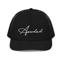 Load image into Gallery viewer, Scripted Type Logo Trucker Cap
